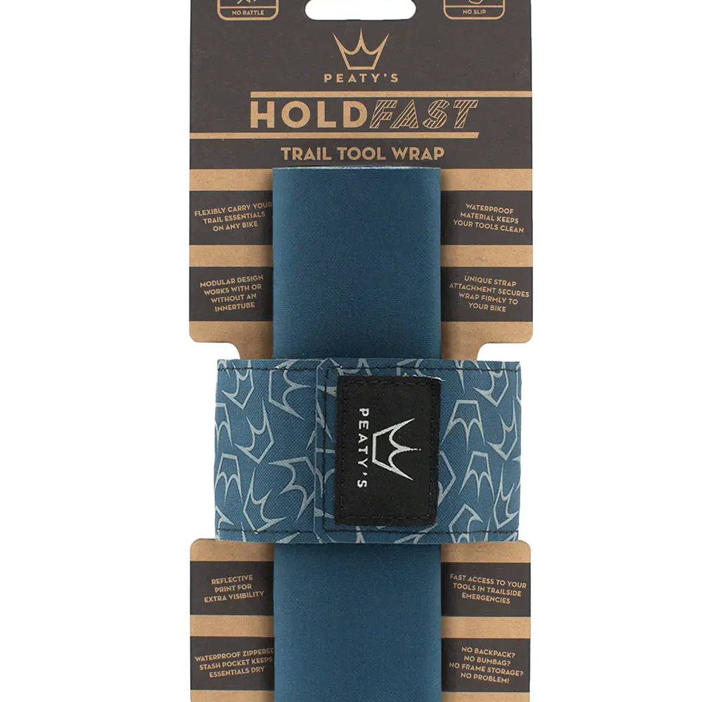 Peaty's Holdfast Trail Tool Wrap Ocean Blue packaging