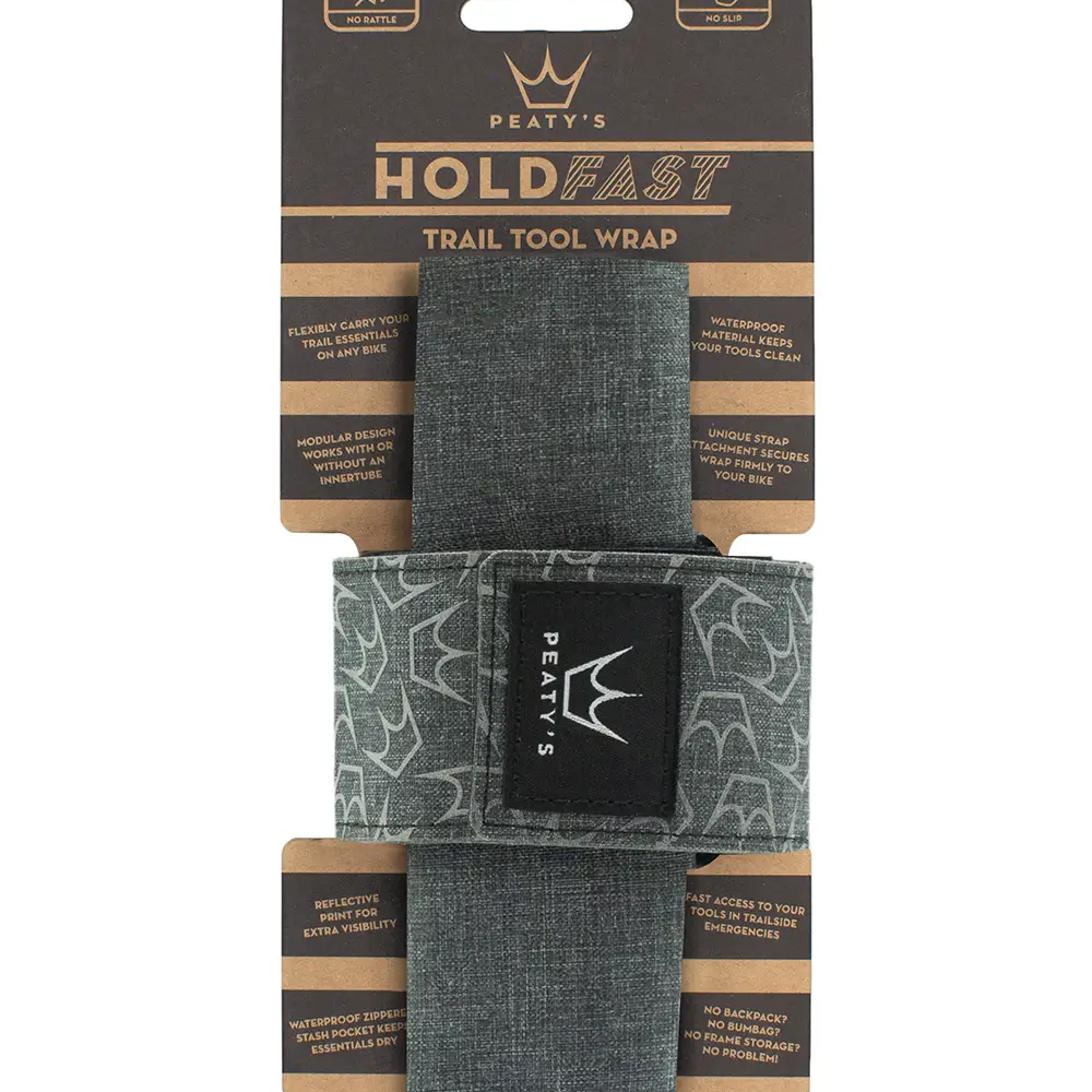 Peaty's Holdfast Trail Tool Wrap Slate Grey packaging