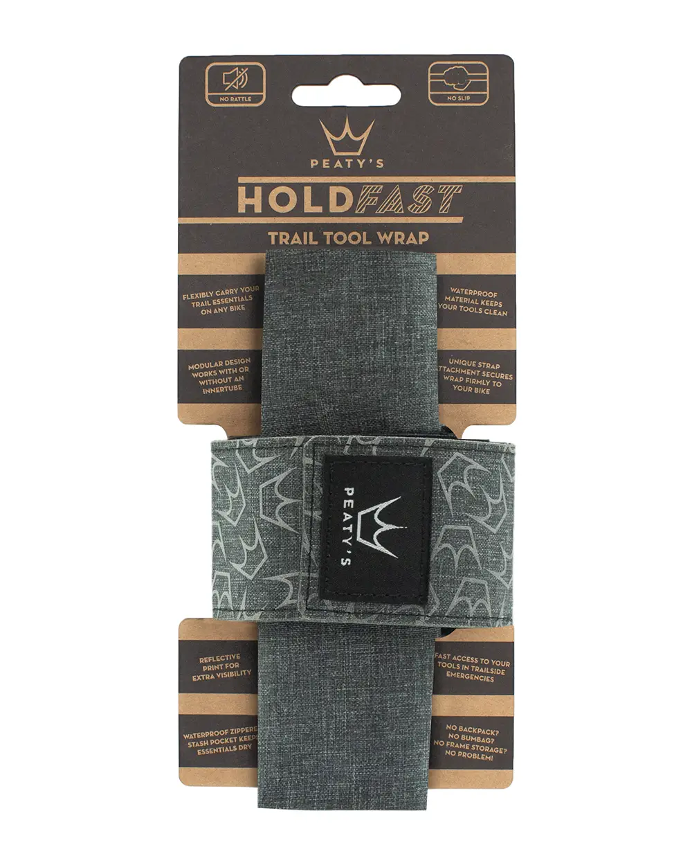Peaty's Holdfast Trail Tool Wrap Slate Grey packaging