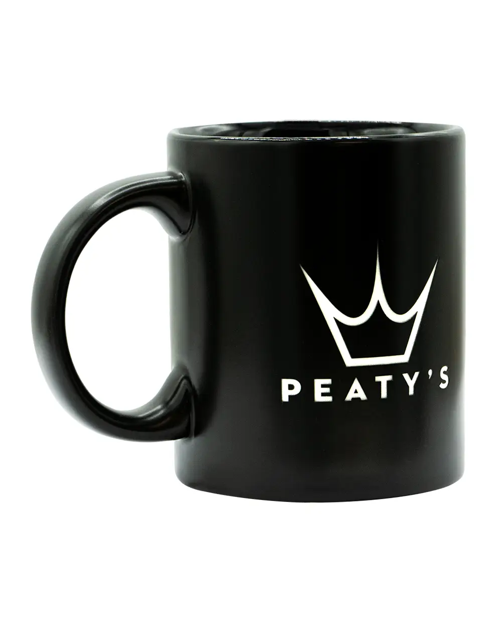 Peaty's Mug debossed logo