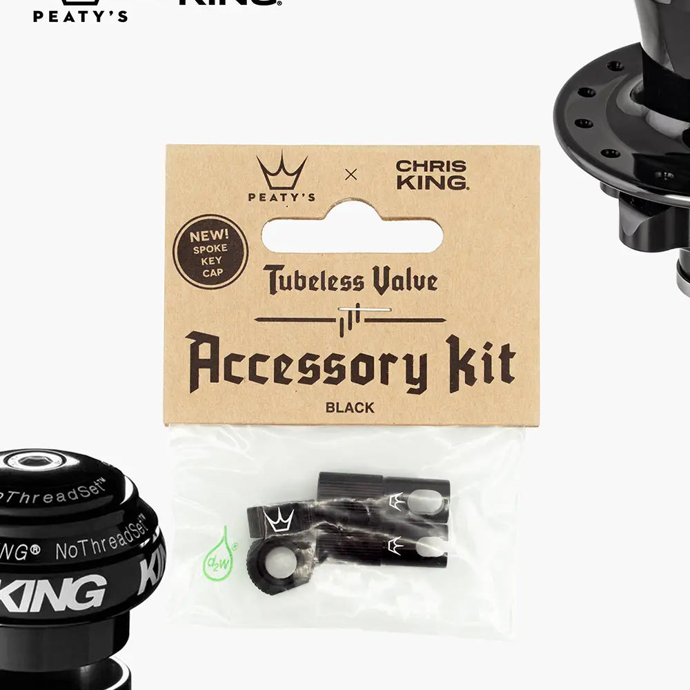 Peaty's Tubeless Valve accessory kit in black