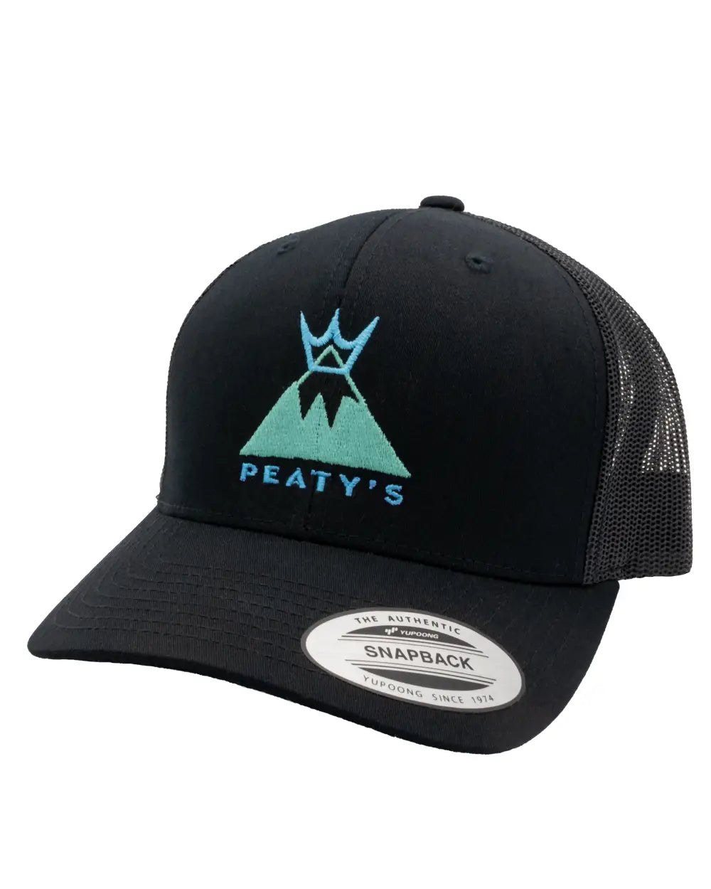 Summit cap in black with embroidered logo
