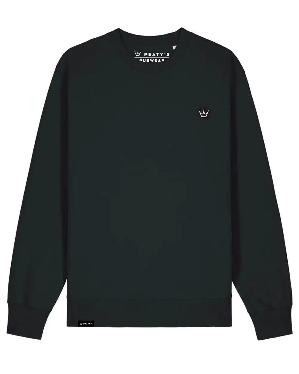 Peaty's embroidered crown sweatshirt jumper in black