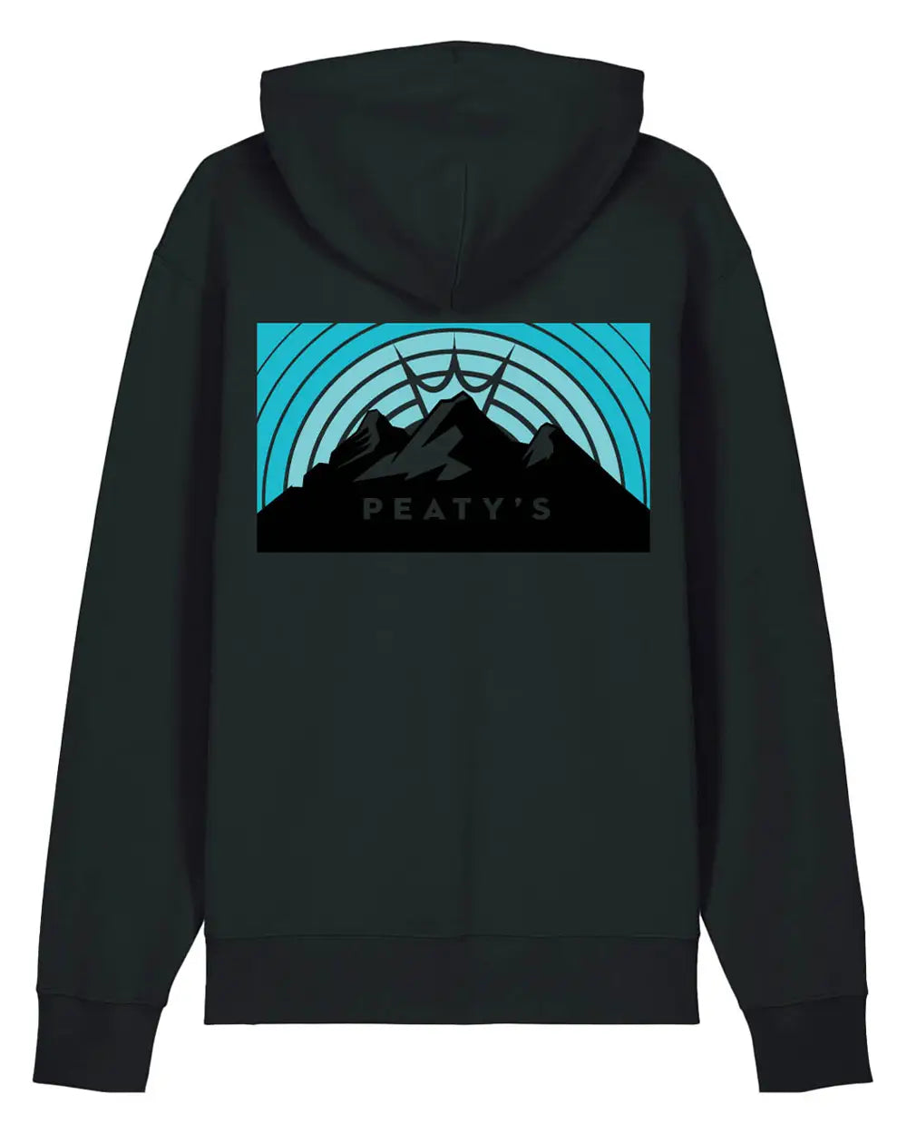 Peaty's Sunrise hooded sweatshirt hoody in black