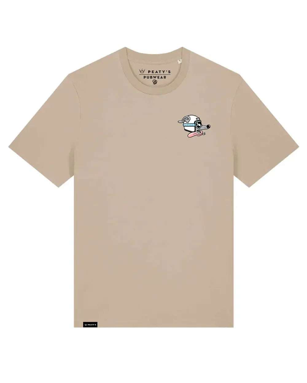 Peaty's Can Can t-shirt tee in latte front print