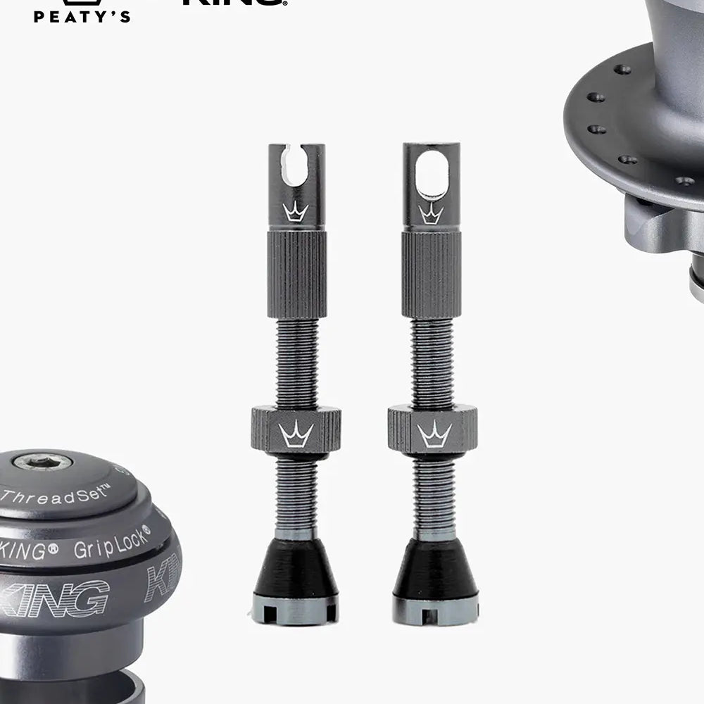 Peaty's Mk2 Tubeless Valves in matte slate