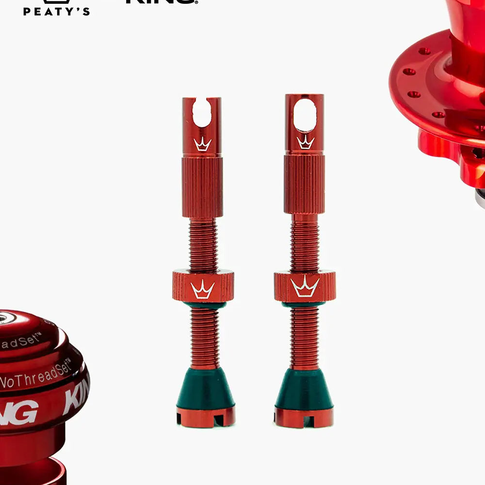 Peaty's Mk2 Tubeless Valves in red