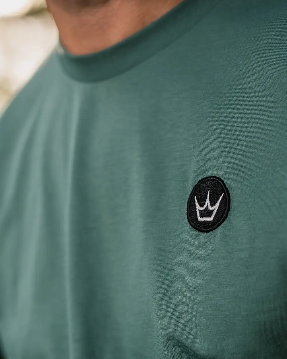 Embroidered Crown Tee logo detail