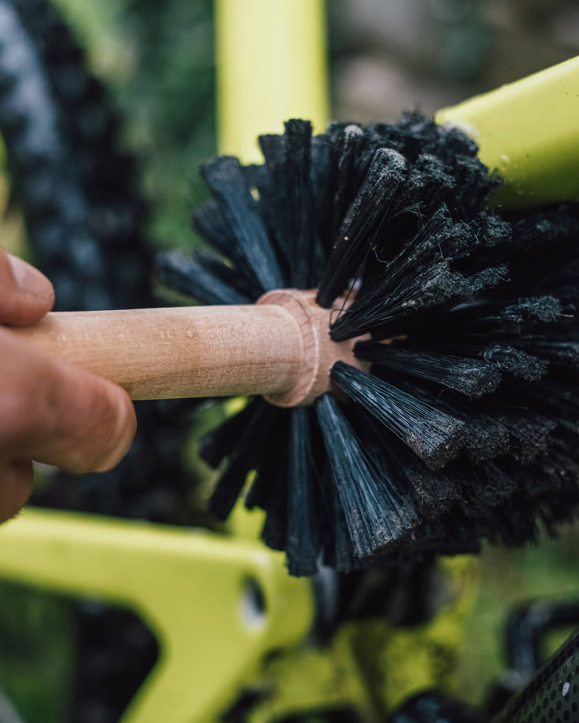 Peaty's Bog Brush in use