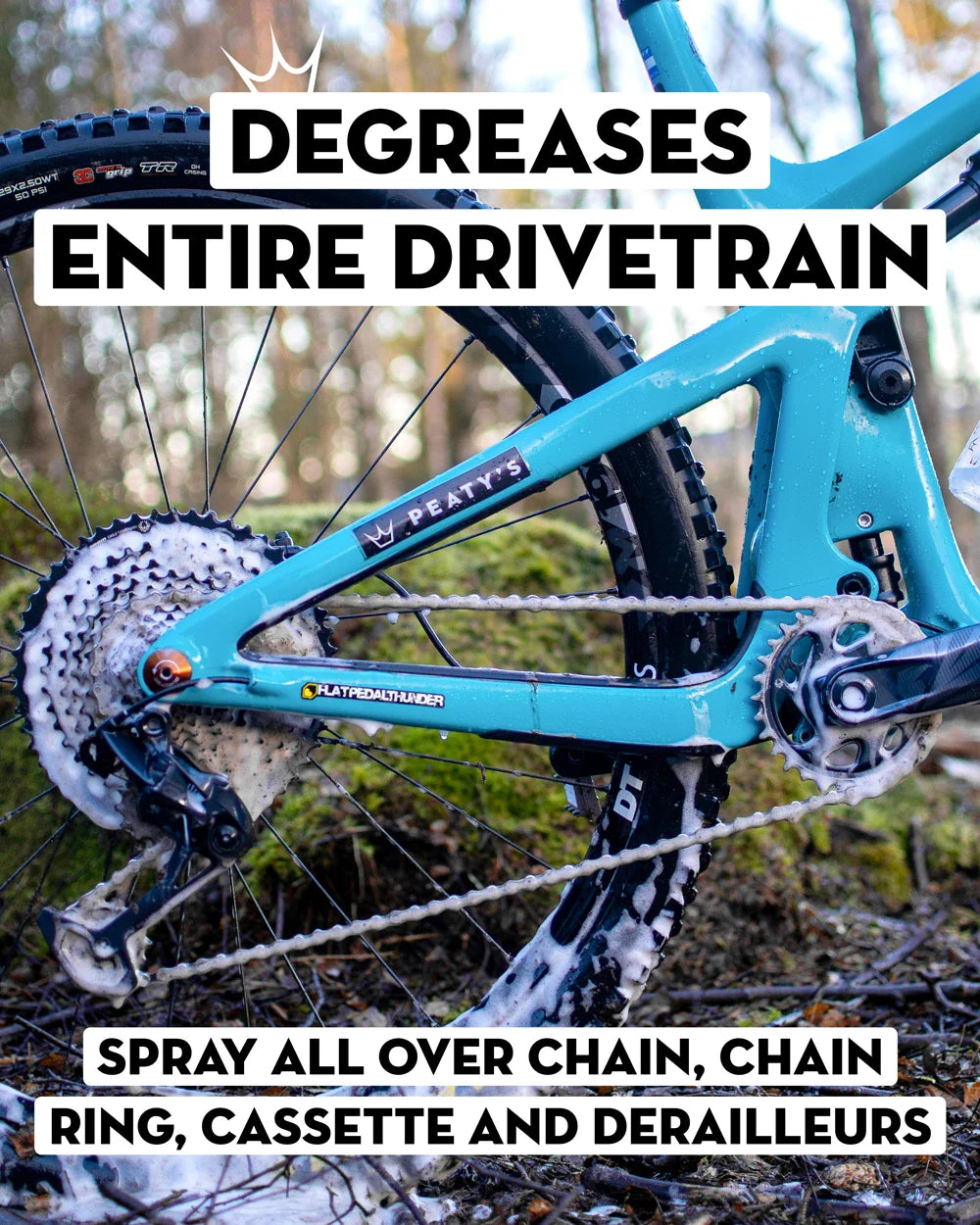 Peaty's Foaming Drivetrain Degreaser - Degreases entire drivetrain