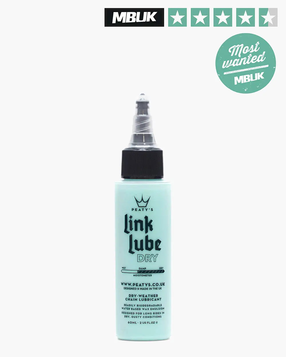 Peaty's LinkLube Dry chain lube - 60ml size