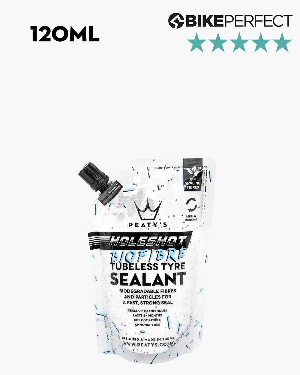 Peaty's Holeshot Biofibre Tubeless Sealant - 120ml