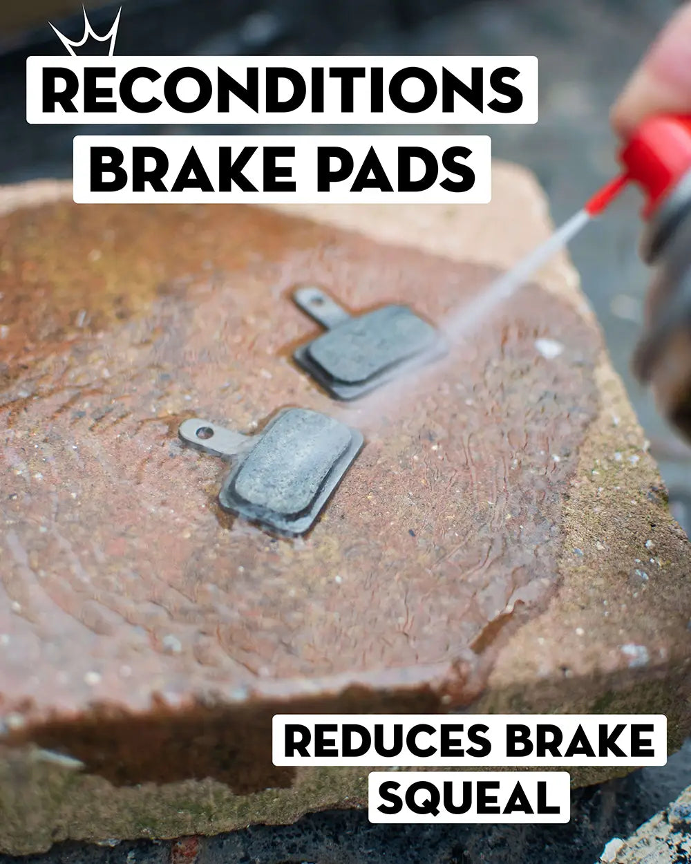 Peaty's Disc Brake Cleaner reconditions brake pads, and reduces brake squeal