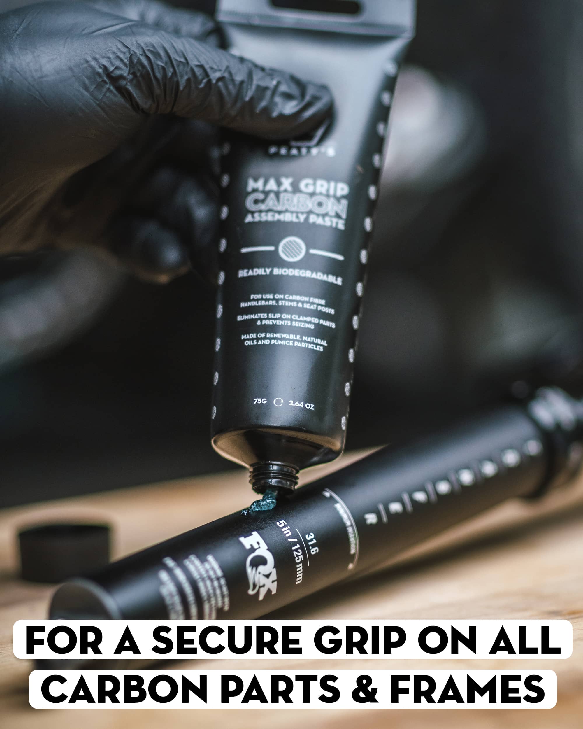 Peaty's Max Grip Carbon Assembly Paste - for a secure grip on all carbon parts and frames