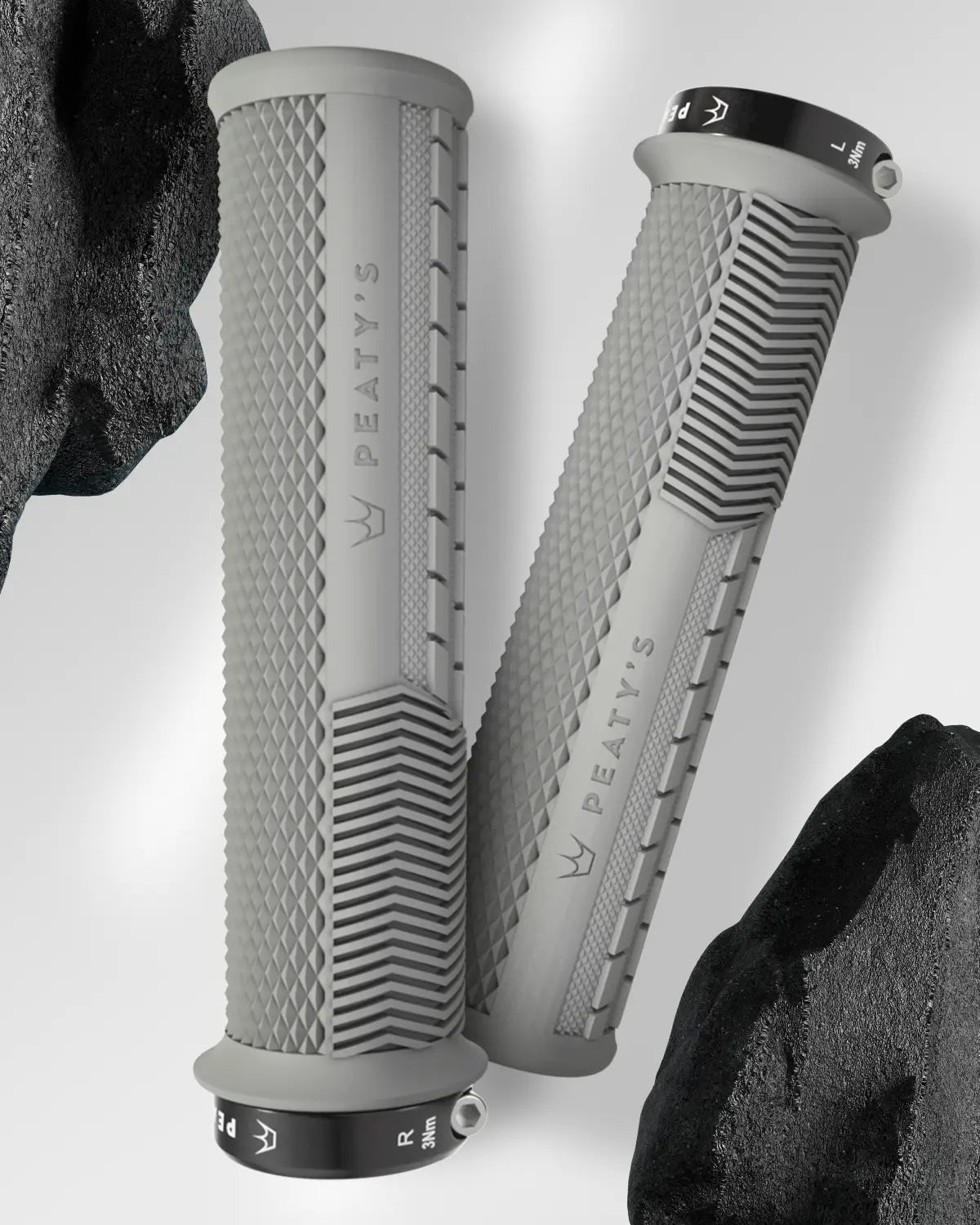 Peaty's Knurl Monarch grips in Slate