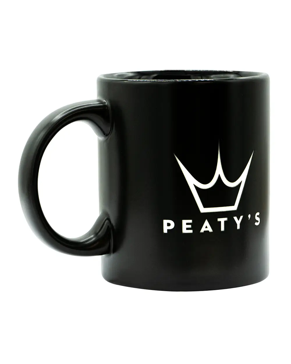 Peaty's Mug debossed logo