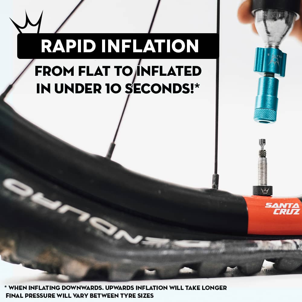 Peaty's Holeshot CO2 Inflator Kit as rapid inflation!