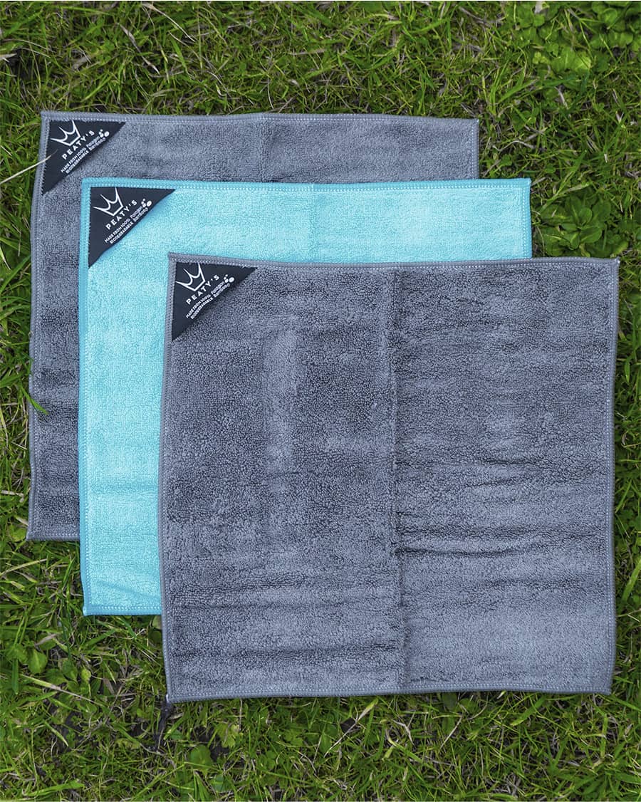 Peaty's Bamboo Bicycle Cleaning Cloths - comes with 3 cloths