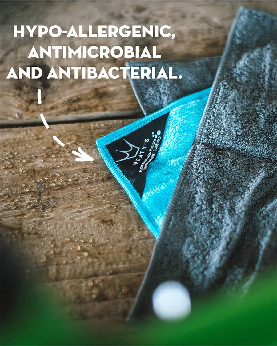 Peaty's Bamboo Bicycle Cleaning Cloths are hypo-allergenic, antimicrobial and antibacterial