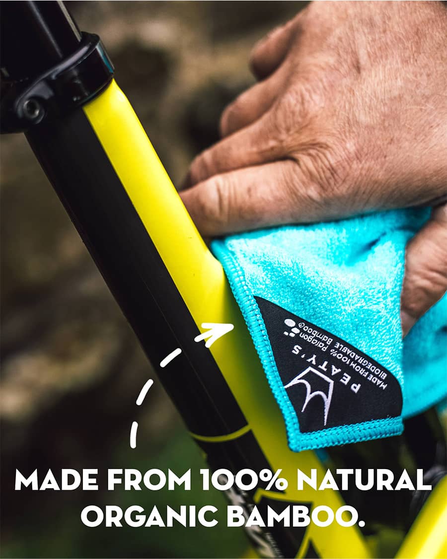 Peaty's Bamboo Bicycle Cleaning Cloths - made from 100% natural organic bamboo