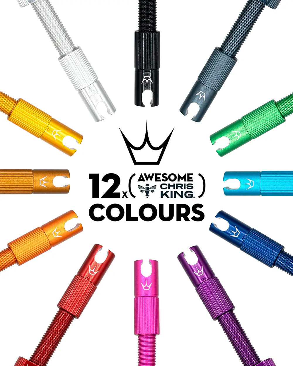 Peaty's Mk2 Tubeless Valves come in 12 awesome Chris King colours