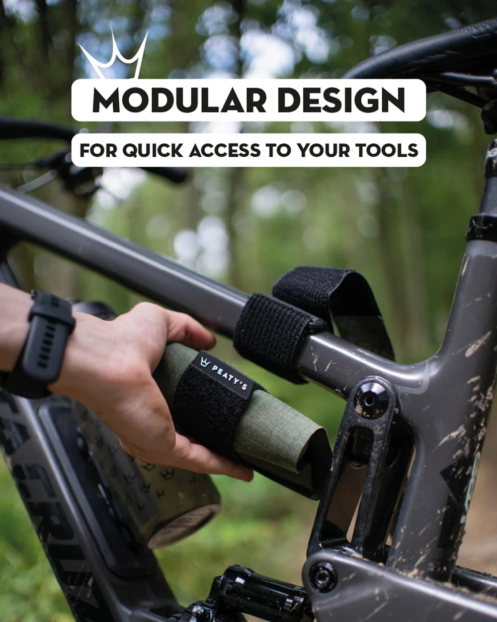 Peaty's HoldFast Trail Tool Wrap - Modular design for quick access to your tools