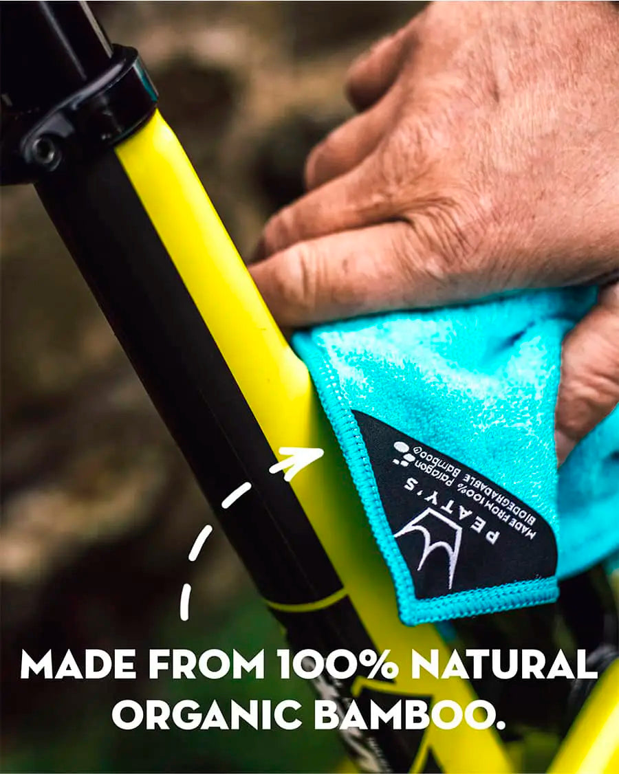 Peaty's Bamboo Bicycle Cleaning Cloths - made from 100% natural organic bamboo