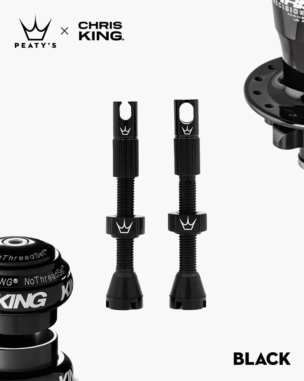 Peaty's Mk2 Tubeless Valves in black