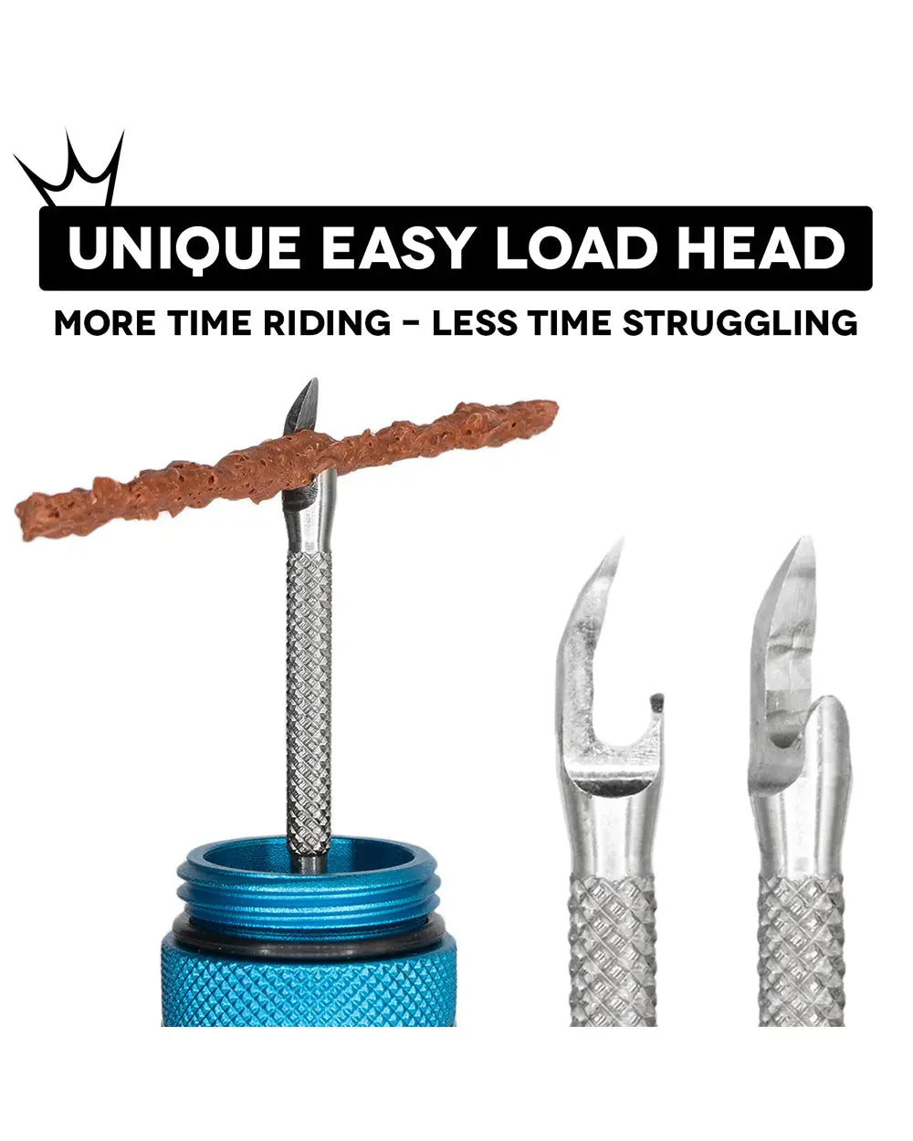 Peaty's Holeshot Tubeless Puncture Plugger Kit has a unique easy load head